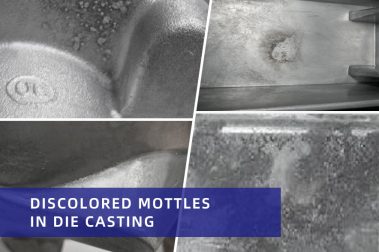 Discolored mottles in die casting