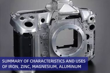 Summary of characteristics and uses of iron, zinc, magnesium, aluminum